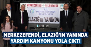 Merkezefendi’den Elazığ’a yardım kamyonu