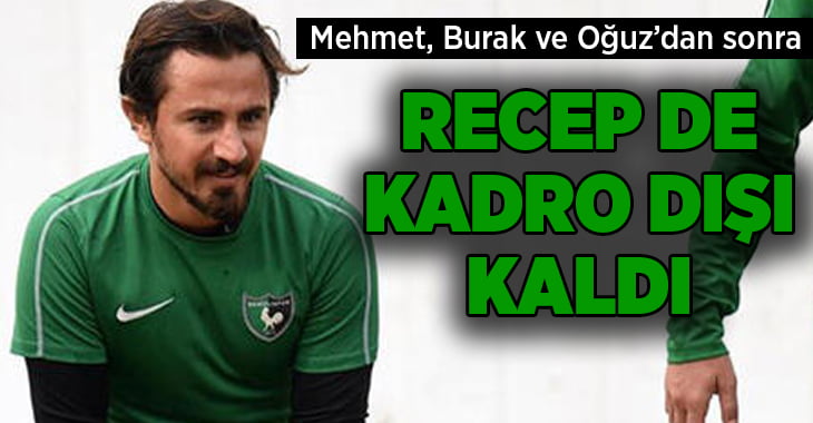 Denizlispor’da Recep Niyaz kadro dışı