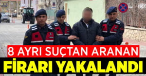 8 ayrı suçtan aranan şahıs jandarmadan kaçamadı