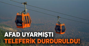 Denizli Teleferik’e fırtına engeli!