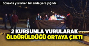 29 yaşındaki şahıs göğsünden silahla 2 kurşunla öldürülmüş halde bulundu