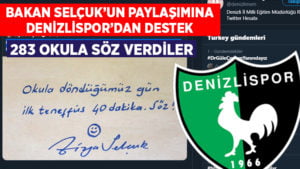 Bakan Selçuk’un çocuklara sözüne, Denizlispor’dan destek