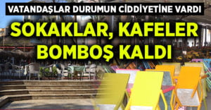 Korona virüs nedeniyle Denizli’de sokaklar bomboş kaldı