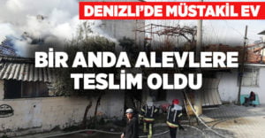 Müstakil ev alevlere teslim oldu