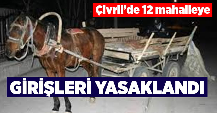 Çivril’de 12 mahalleye at arabalarının girişi yasaklandı