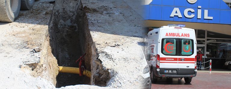 Altyapı çalışmaları sırasında doğalgaz parladı: 3 işçi yaralı