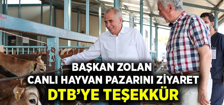 Başkan Zolan canlı hayvan pazarını ziyaret etti