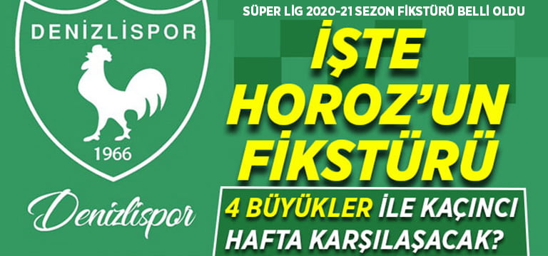 Denizlispor’un 2020-2021 Süper Lig fikstürü belli oldu