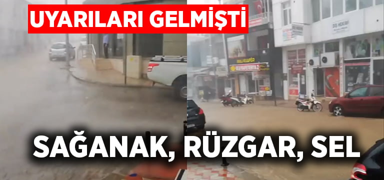 Denizli’de kuvvetli yağış etkili oldu