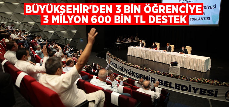 Büyükşehir’den 3 bin öğrenciye 3 milyon 600 bin TL destek