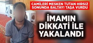 Camileri mesken tutan hırsız  sonunda baltayı taşa vurdu