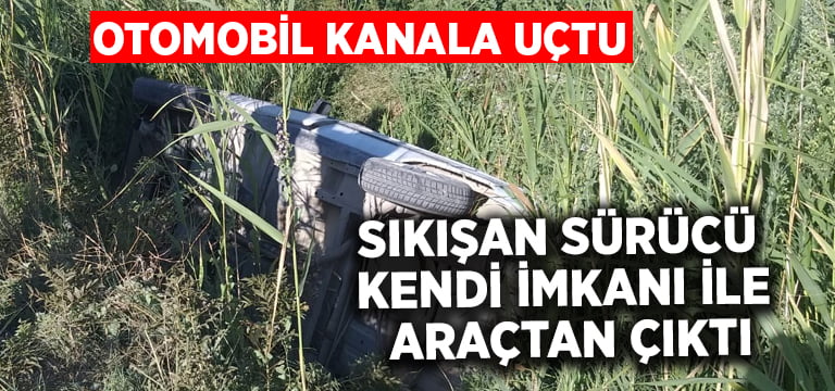 Denizli’de bir otomobil kanala düştü: 1 yaralı