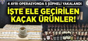 Denizli’de tütün ve alkol kaçakçılarına operasyon