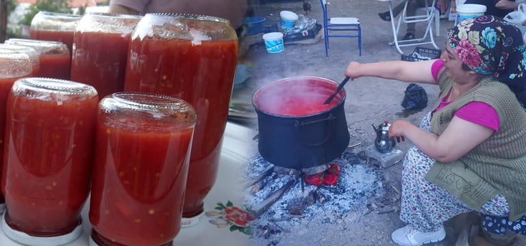 Denizli’de kadınlar kışlık hazırlıklarına başladı