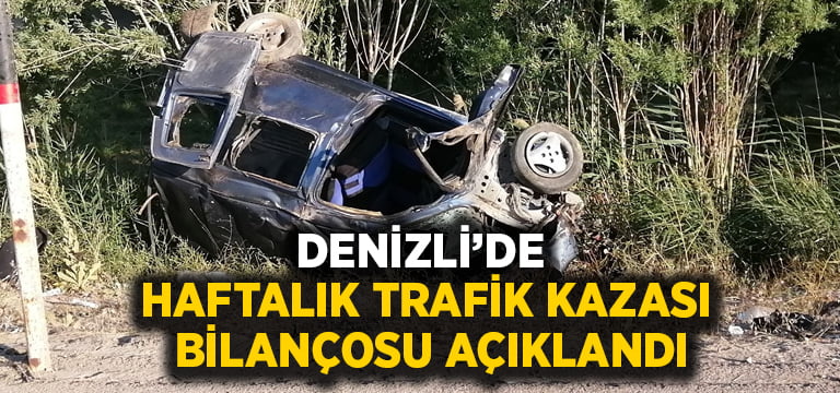 Denizli’de haftalık trafik raporu açıklandı