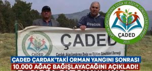 ÇADED Çardak’taki orman yangını sonrası 10.000 ağaç bağışladı!