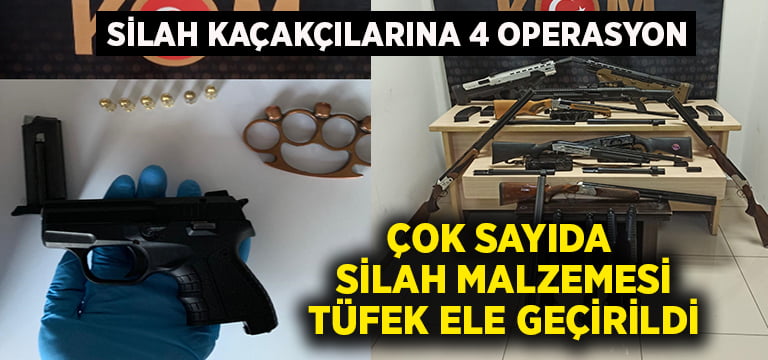 Denizli’de 1 haftada silah kaçakçılarına 4 operasyon