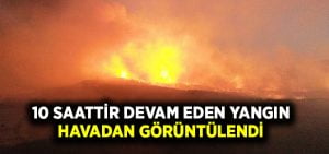 Çardak’taki orman yangını havadan görüntülendi