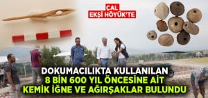 Dokumacılıkta kullanılan 8 bin 600 yıl öncesine ait kemik iğne ve ağırşaklar bulundu