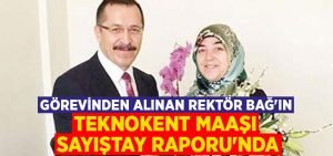 Görevinden alınan Rektör Bağ’ın Teknokent maaşı Sayıştay Raporu’nda