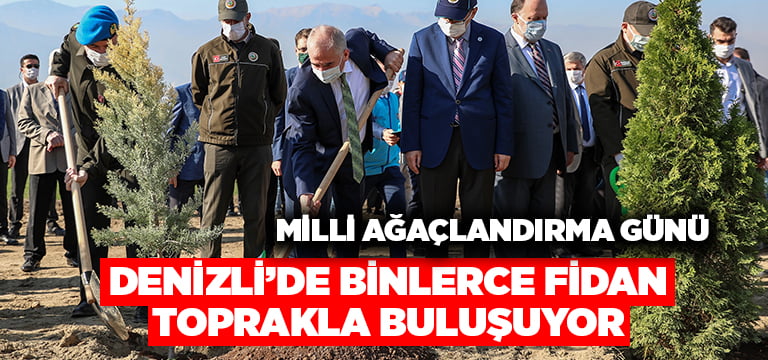 Denizli’de binlerce fidan toprakla buluşuyor