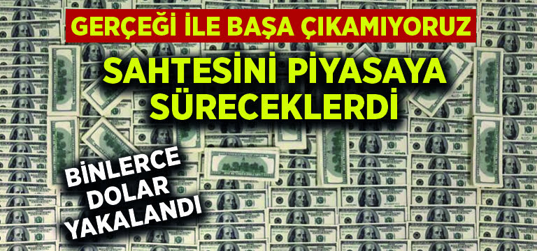 Gerçeği ile başa çıkamazken, sahte dolarları piyasaya süreceklerdi