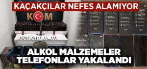 Denizli’de alkol ve emtia kaçakçıları yakalandı