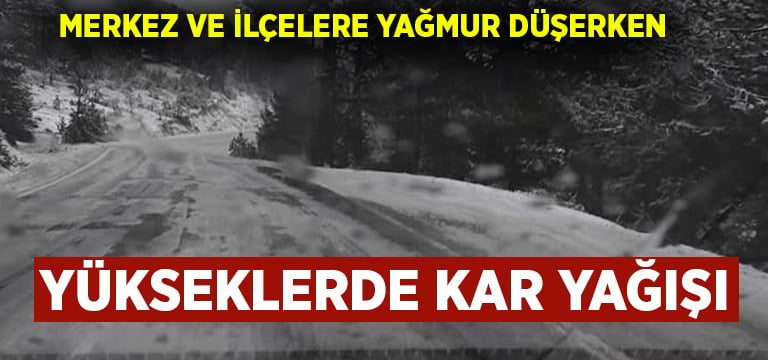 Denizli’de kar yağışı