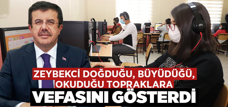 Zeybekci doğduğu, büyüdüğü, okuduğu topraklara vefasını gösterdi