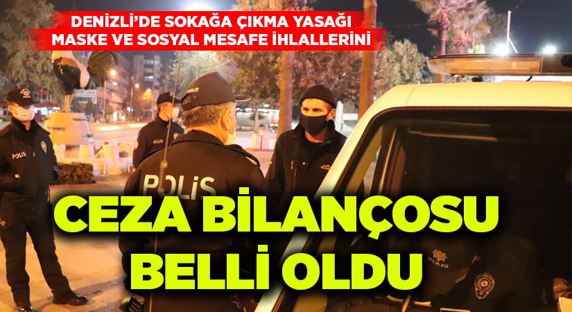 Denizli’de sokağa çıkma yasağının ceza bilançosu belli oldu