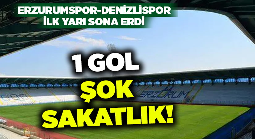 Erzurumspor-Denizlispor ilk yarı sona erdi