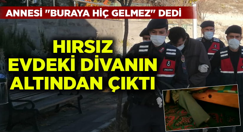 4 ilde aranan hırsız, “Burada yok” dediği annesinin evindeki divanın altından çıktı