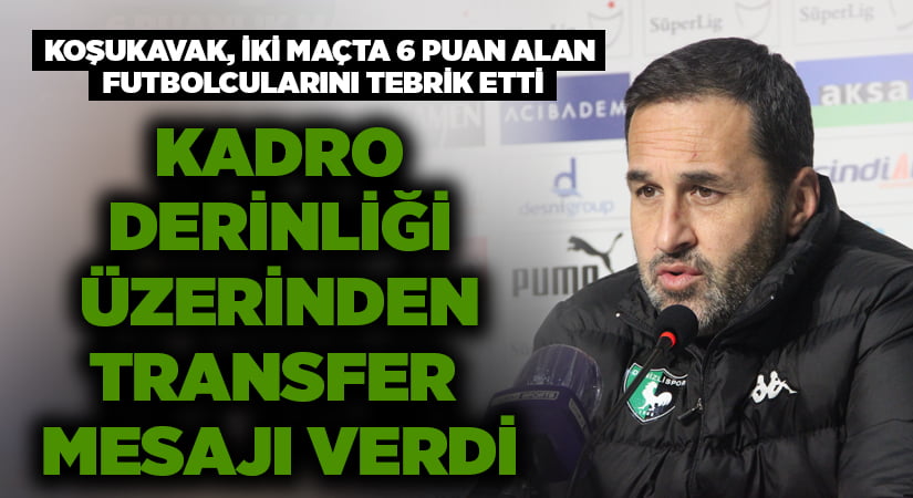 Koşukavak, iki maçta 6 puan alan futbolcularını tebrik etti