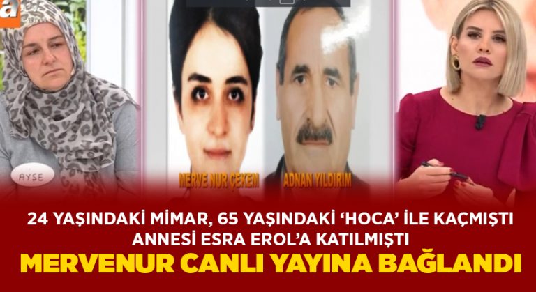 24 yaşındaki mimar, 65 yaşındaki ‘Hoca’ ile kaçmıştı.. Canlı yayına bağlandı