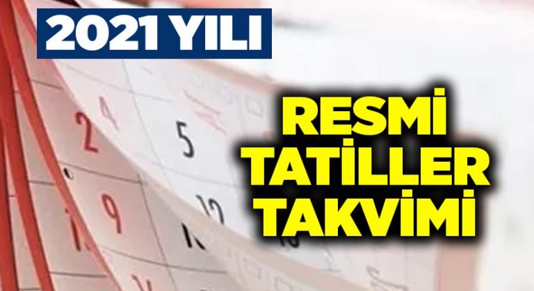 2021 resmi tatiller takvimi