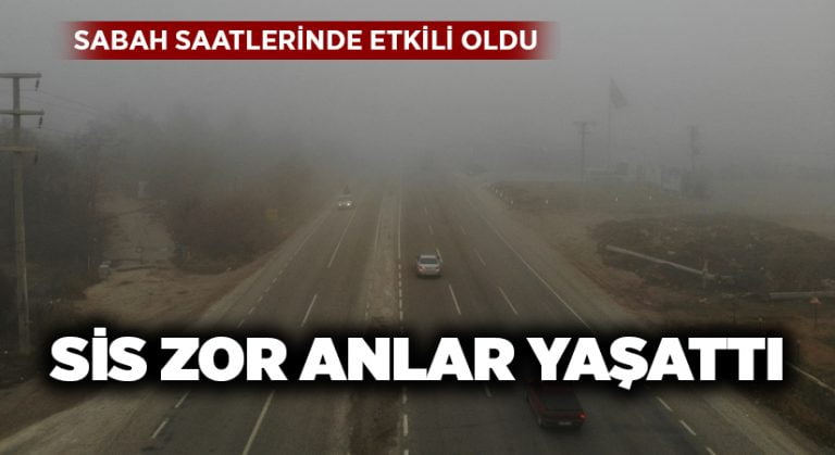 Denizli’de etkisini arttıran sis sürücülere zor anlar yaşattı