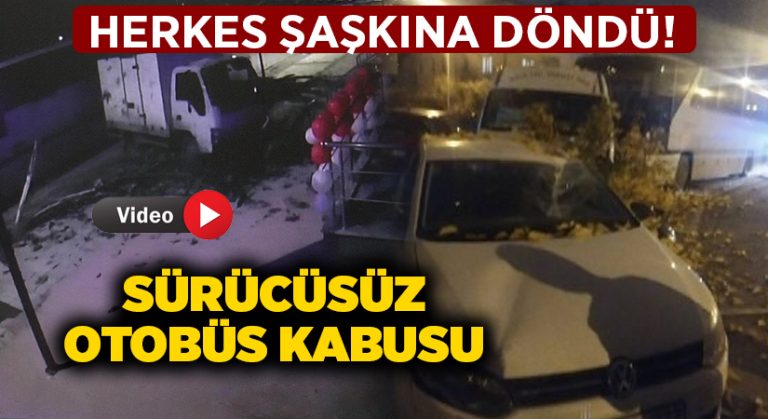 Denizli’de sürücüsüz otobüs kabusu