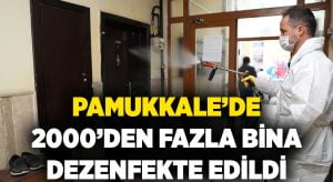 Pamukkale’de 2000’den fazla bina dezenfekte edildi