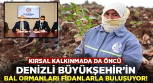 Denizli Büyükşehir bal ormanı fidanlarla buluşuyor!