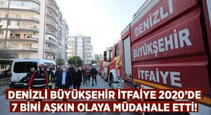 Denizli Büyükşehir İtfaiye 2020’de 7018 olaya müdahale etti