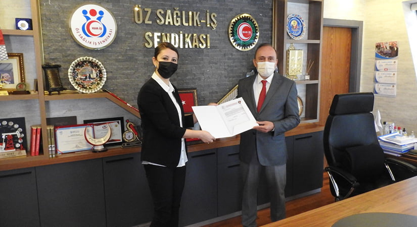 Hanım Oğuz, Öz Sağlık İş Sendikası il başkanı oldu