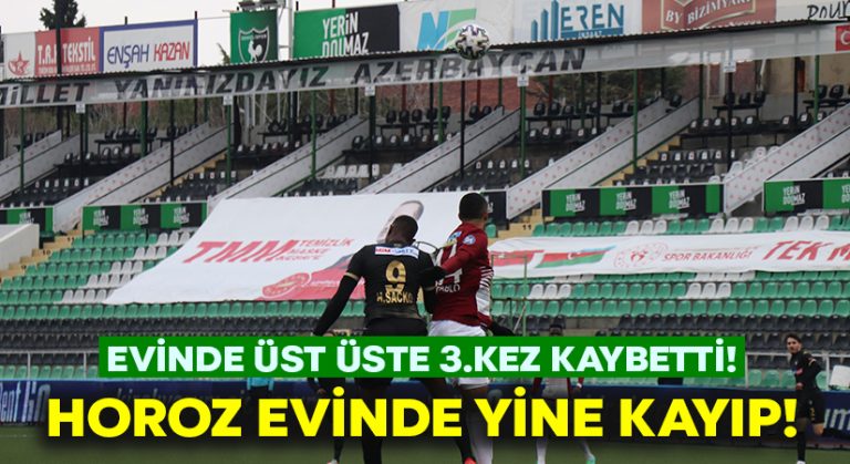 Horoz evinde üst üste 3. maçını da kaybetti!