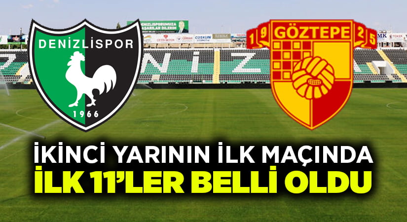 Denizlispor-Göztepe ilk 11’ler belli oldu