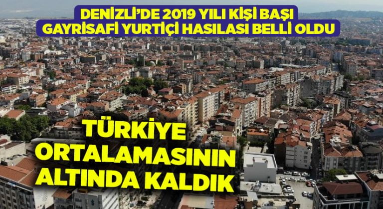 Denizli kişi başına düşen gelirde Türkiye ortalamasının altında kaldı