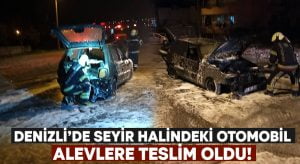 Seyir halindeki otomobil alevlere teslim oldu!