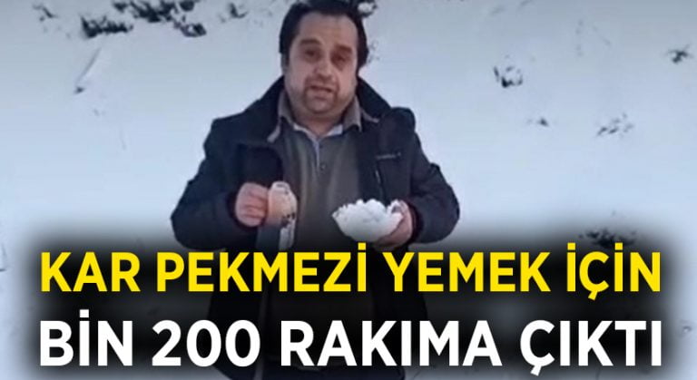 Kar pekmezi yemek için bin 200 rakıma çıktı