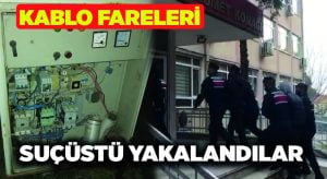 Enerji nakil ve kablo hırsızı gençler suçüstü yakalandı