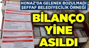 Honaz’da bilanço geleneği bozulmadı