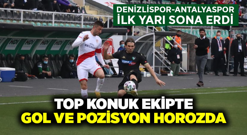 Denizlispor-Antalyaspor ilk yarı sona erdi