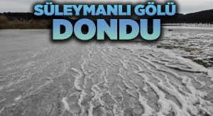 Süleymanlı Gölü dondu